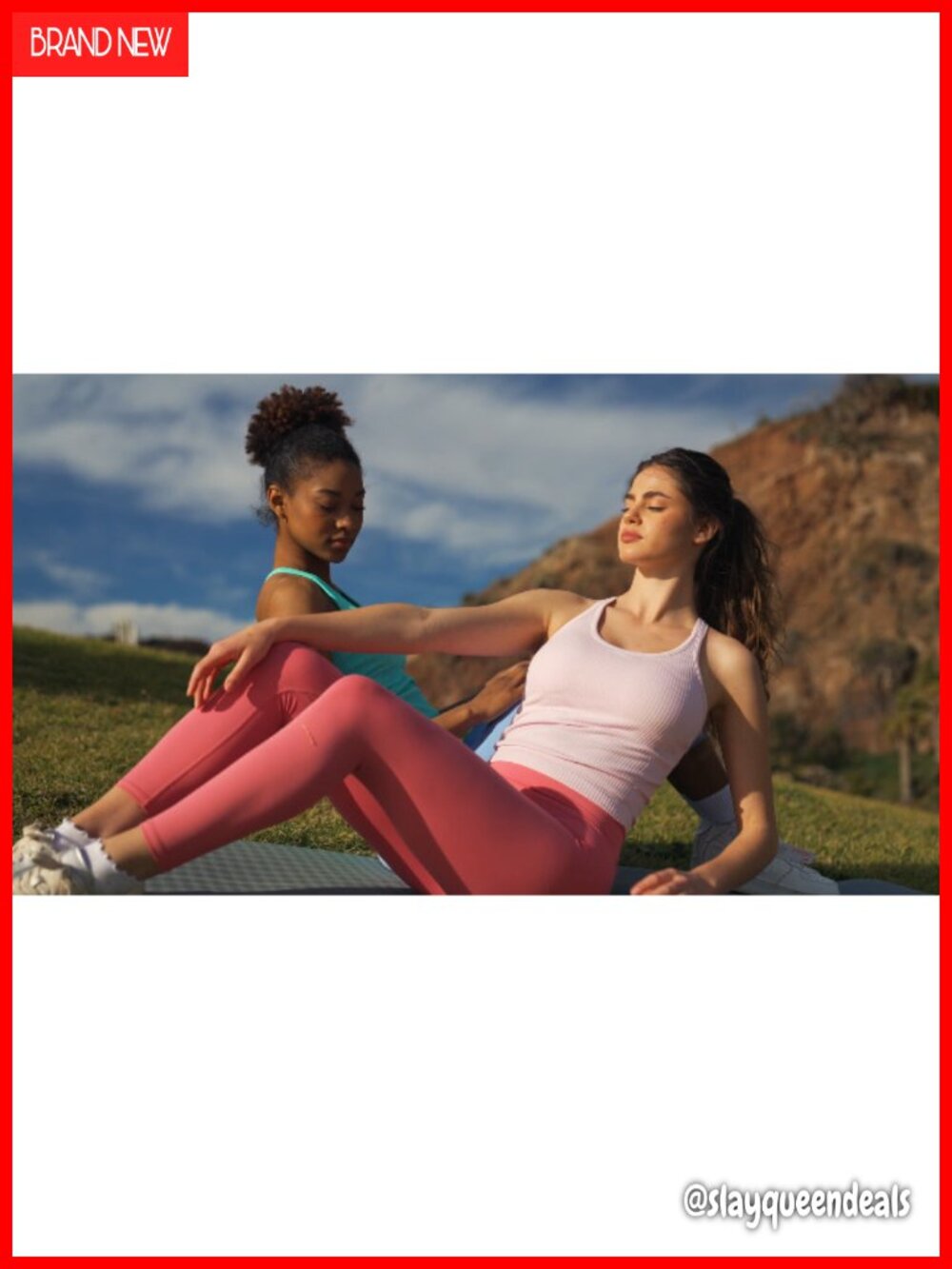 ATTRACO Ribflex Ribbed Workout Crop Top Built-in Bra Racerback - Picture 6 of 6